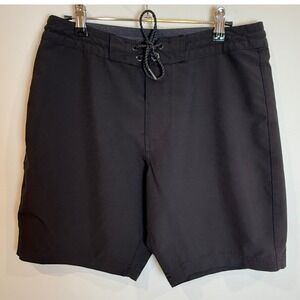 VISSLA Mens Black Board Shorts Swim Trunks Size 30 Stretch Performance
